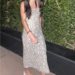 GORGEOUS ZARA Sequin Slip Dress ZW Collection